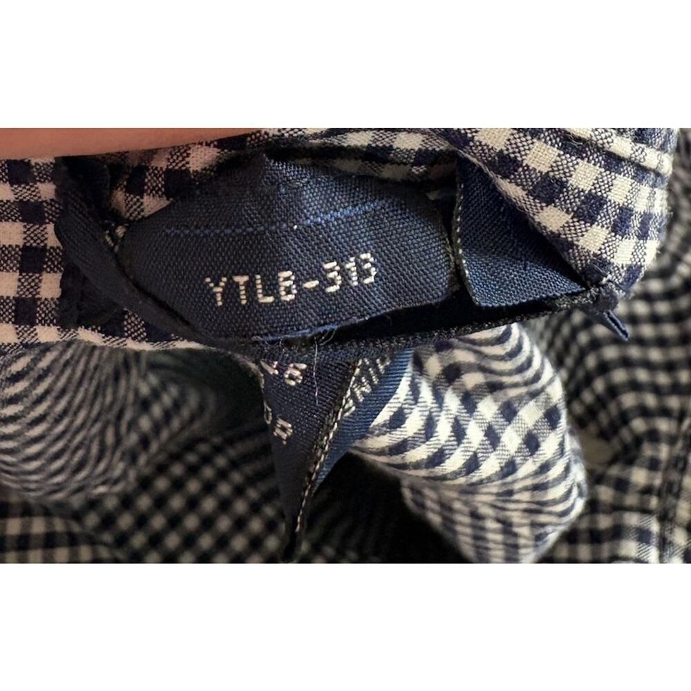 RALPH LAUREN Boys Navy L Gingham Short Sleeve Button Down Shirt Red Pony - Picture 7 of 7